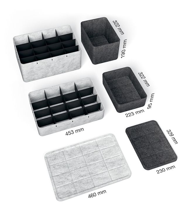 USM Haller Inos box deep with tray