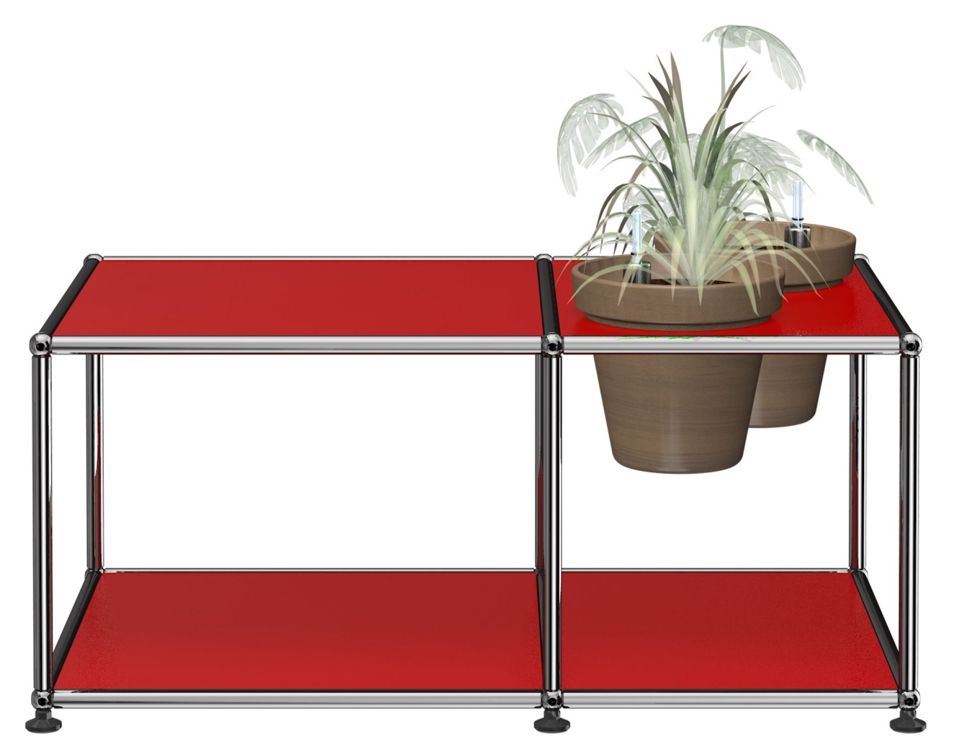 Plant worlds Side table USM Haller Ruby red
