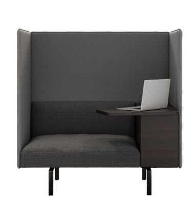 Muud Silent armchair with writing tablet Walter Knoll