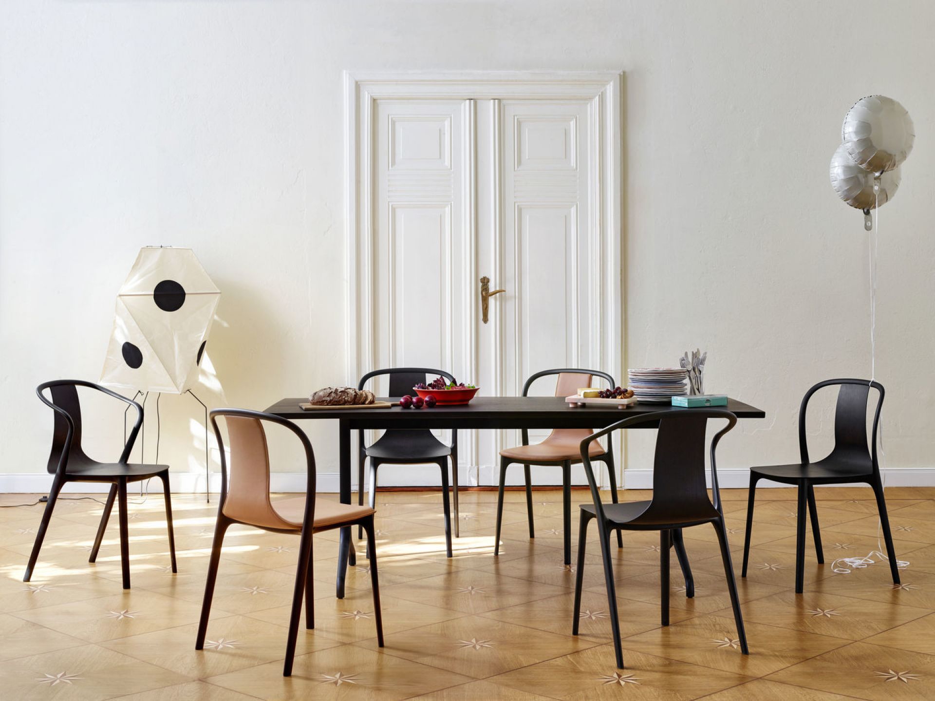 Belleville Armchair Wood Chair Vitra