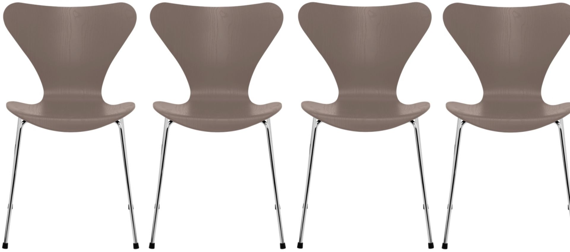 Seven / Series Chair 3107 Ash Set of 4 Fritz Hansen Deep clay