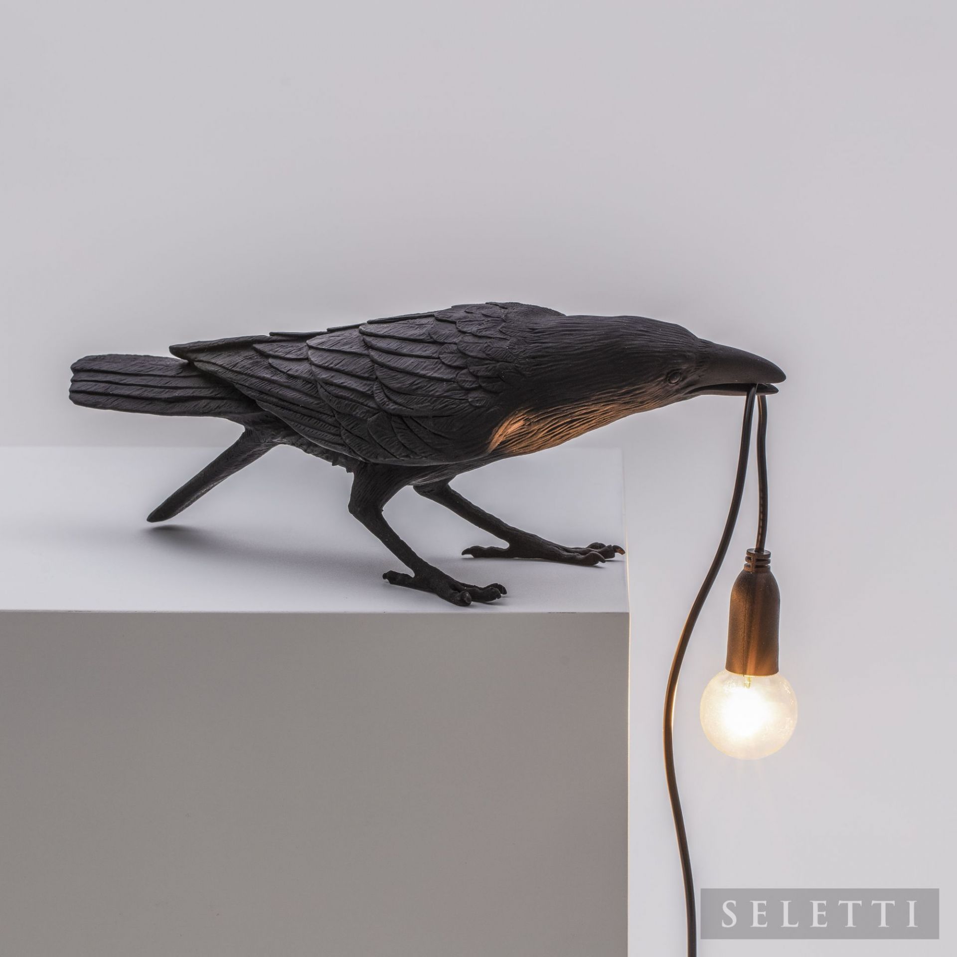 Bird Lamp Playing black Seletti