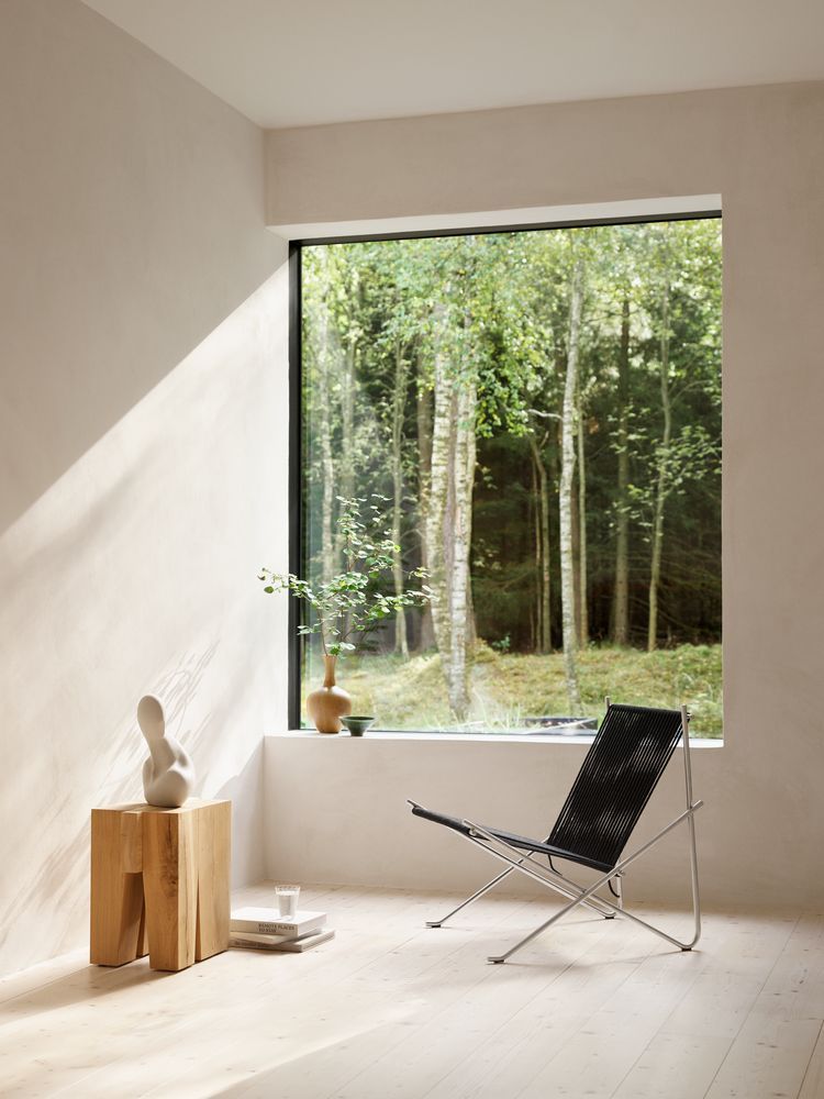 PK4 Lounge Chair Steel - Nature Fritz Hansen