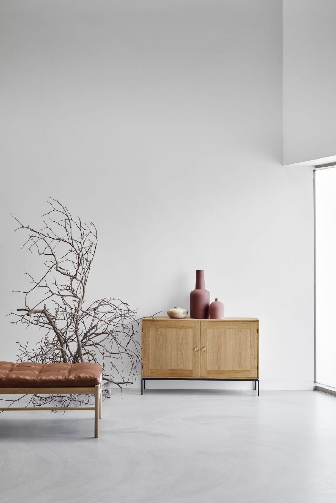 FK63 Bookshelf System Horizontal Depth 36 cm with Doors Carl Hansen & Søn