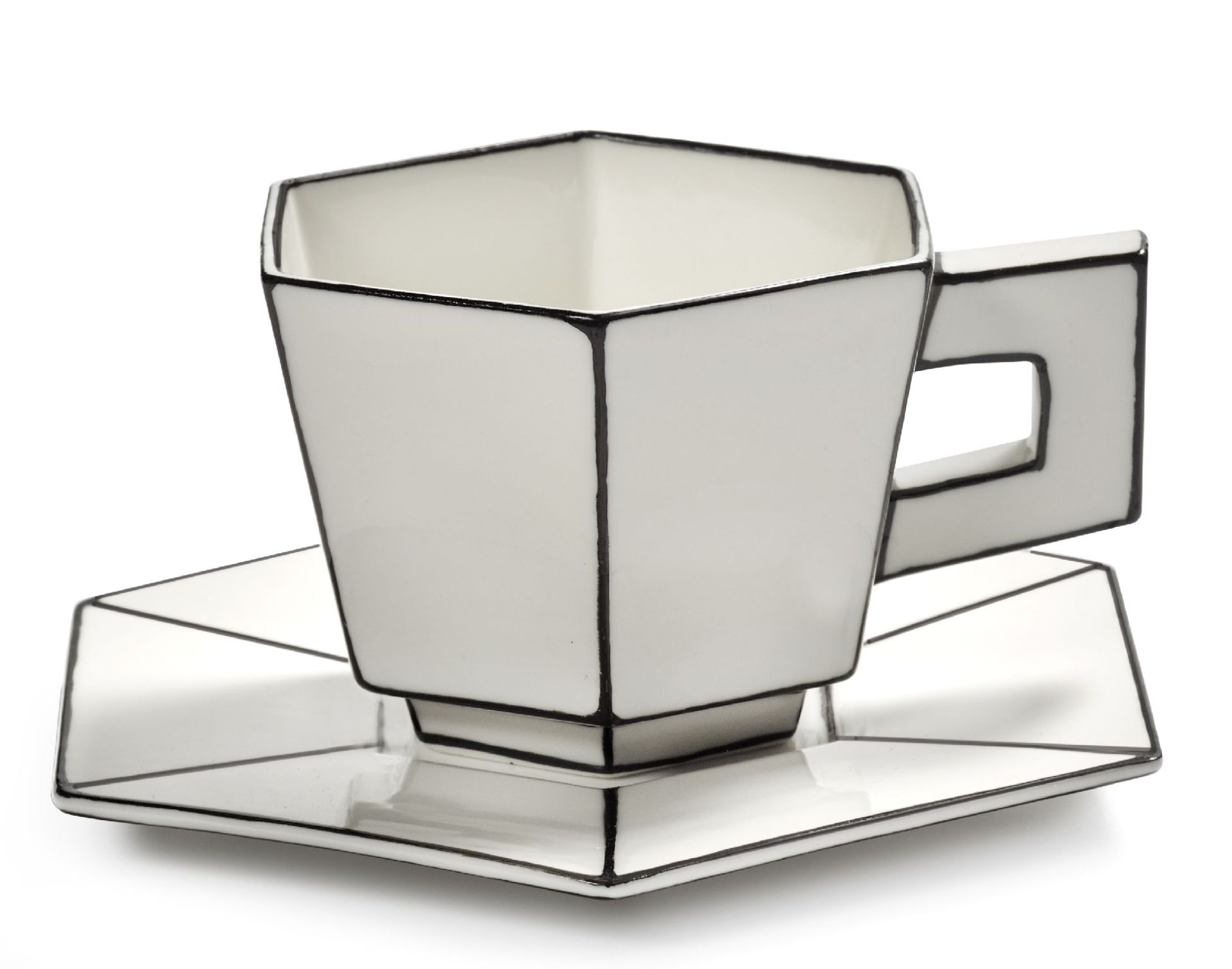 Capuucino cup white/black Carte Blanche Serax  