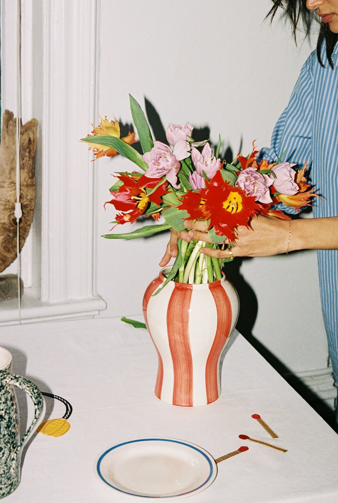 Sobremesa Strip Vase Red Hay SINGLE PIECES
