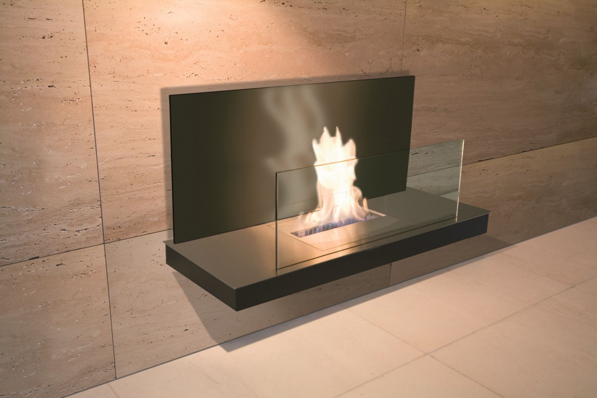 Wall Flame 2 Ethanol Fireplace Radius