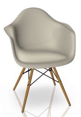 Eames Plastic Arm Chair DAW Chair Vitra Ash - Pebble