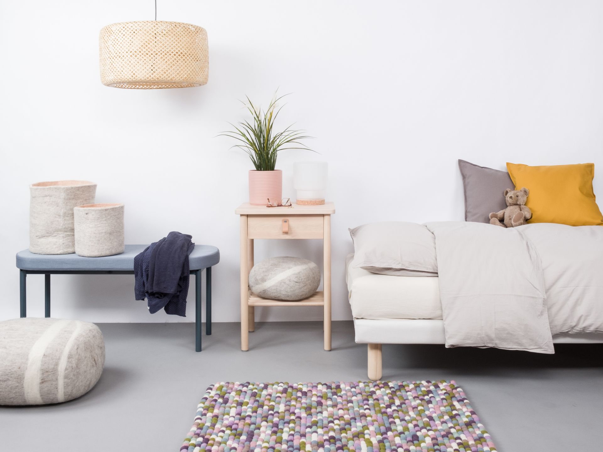 Felt ball Carpet 120x170 cm myfelt
