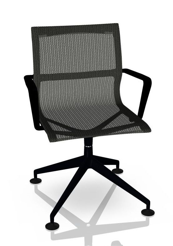 Physix Chair Four Star Base Deep Black/TrioKnit Reed Glides for Carpet Vitra SINGLE PIECES