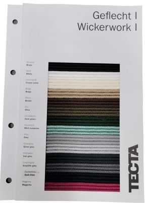 Tecta wickerwork colour chart