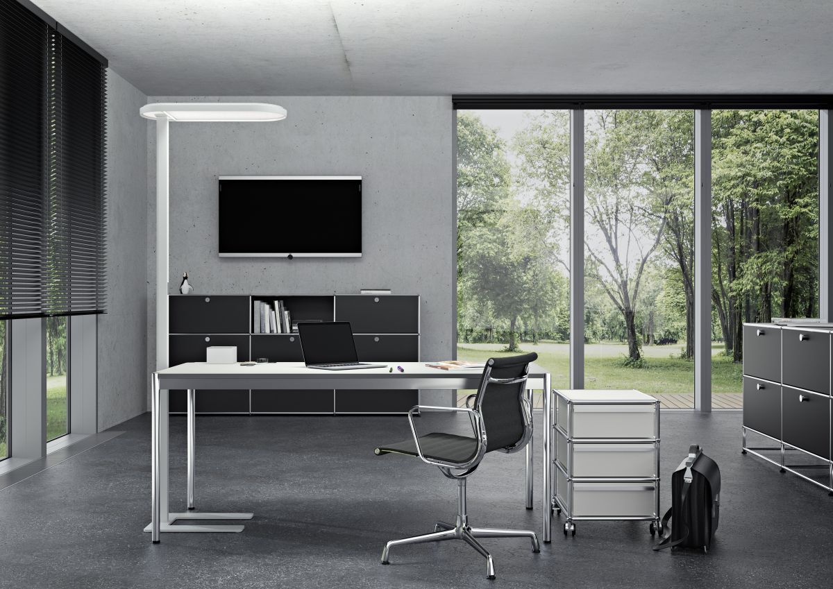 Kido Floor lamp T-base black 3000K Belux