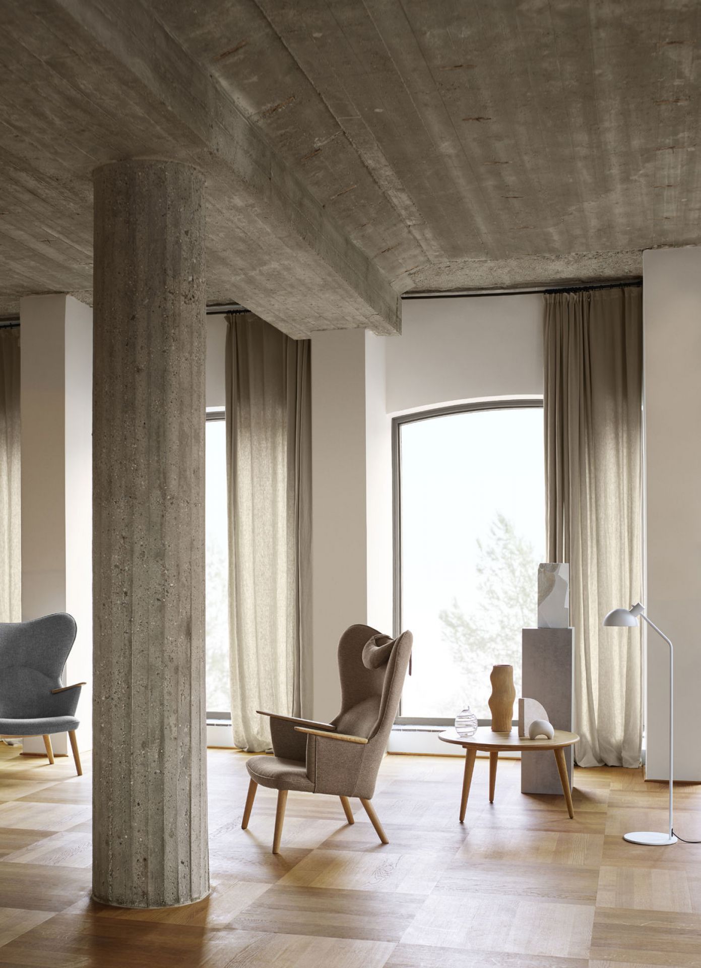 CH78 Mama Bear Lounge Chair Fiord 0151 Carl Hansen & Søn