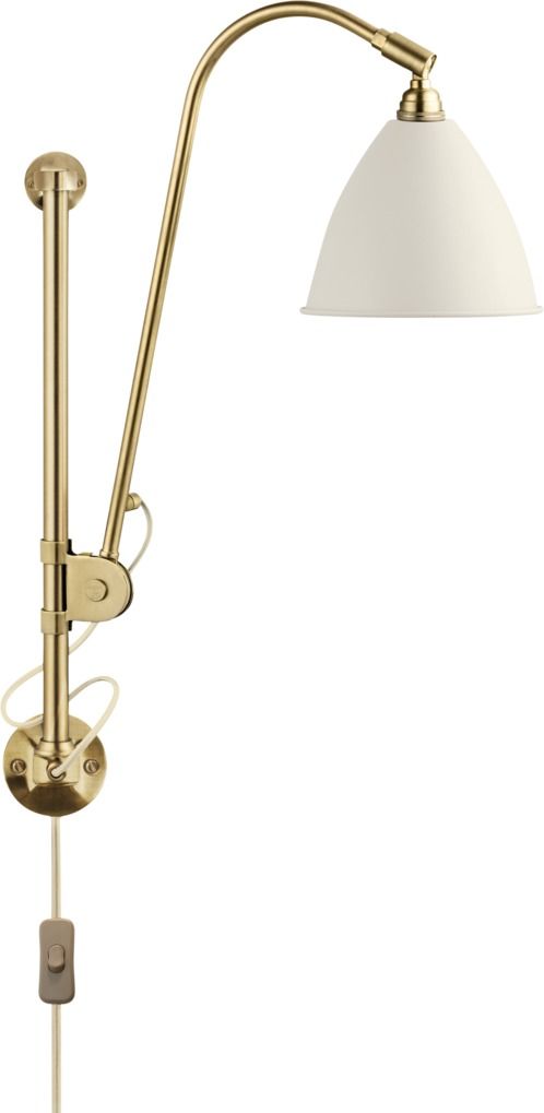 Bestlite BL 5 Wall Lamp White / Brass Gubi Bestlite BL 5 Wall Lamp White / Brass Gubi