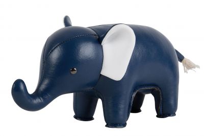 Bookend Classic Elephant Midnight Blue/White Züny
