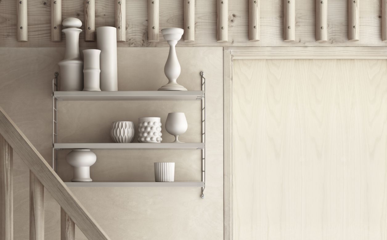 Single Piece Wall Ladder H 75 cm String Furniture  