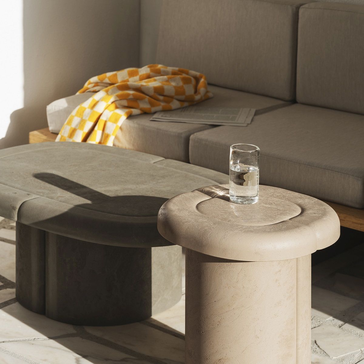 Alder Lounge Table Oval Indoor / Outdoor Coffee Table Mater