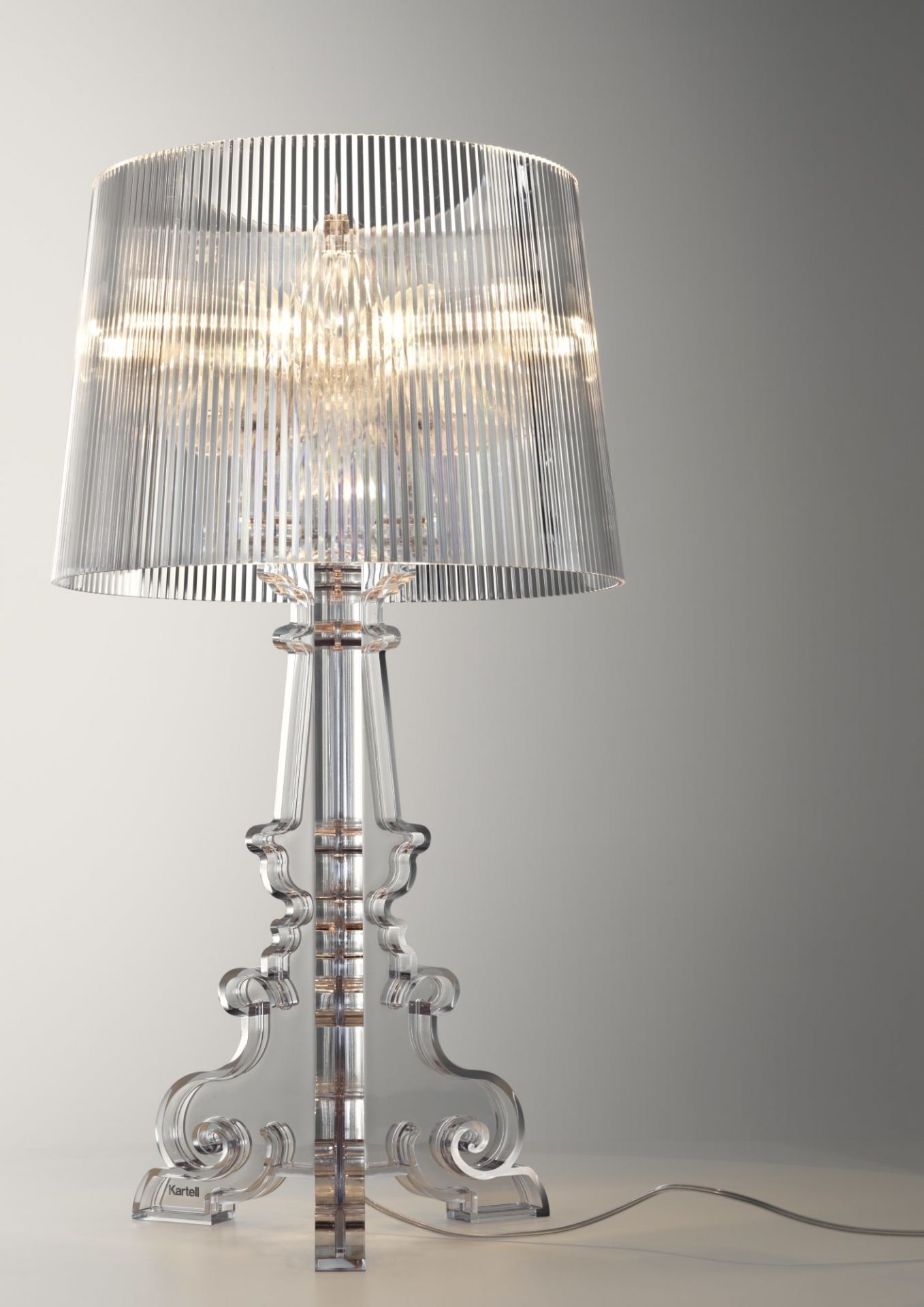 Bourgie Table lamp Crystal clear Dimmable Kartell