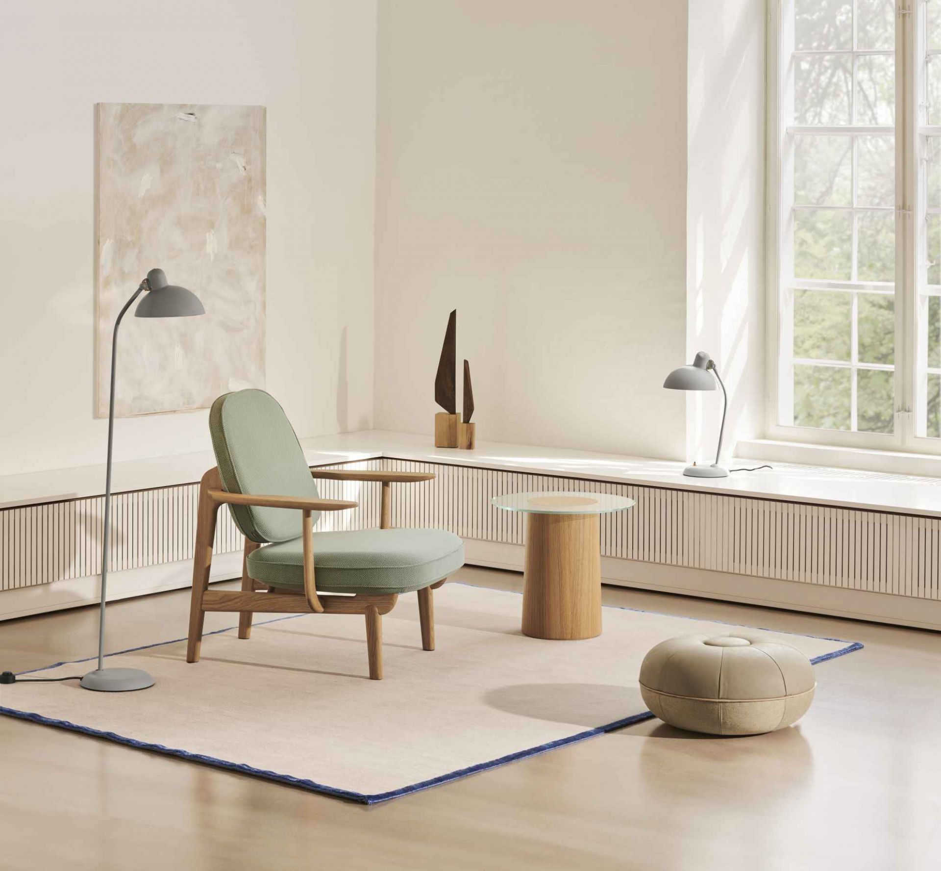 6556 F Floor lamp KAISER idell Venetian Red Fritz Hansen