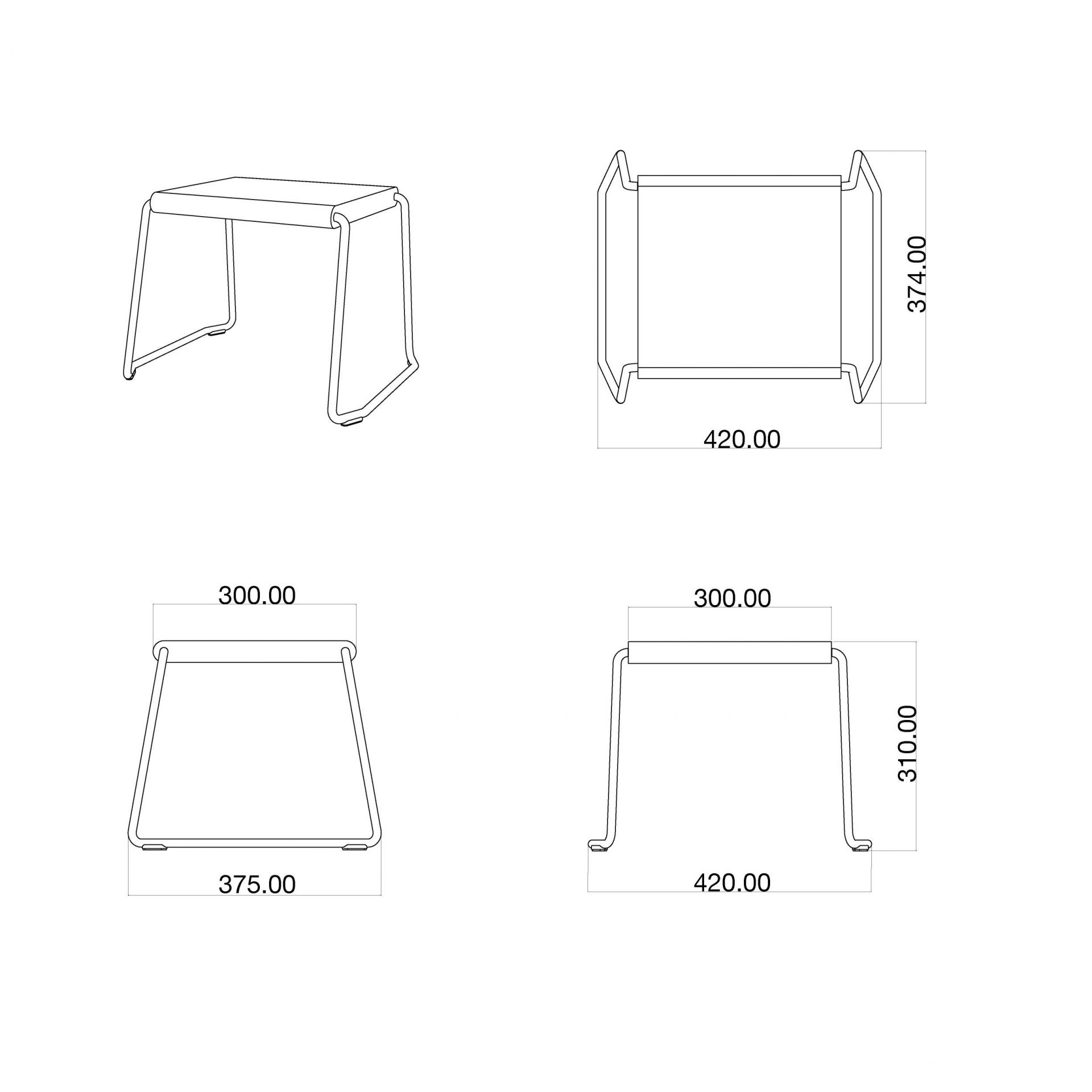 D:002 Side Table Melon Fuchs & Habicht