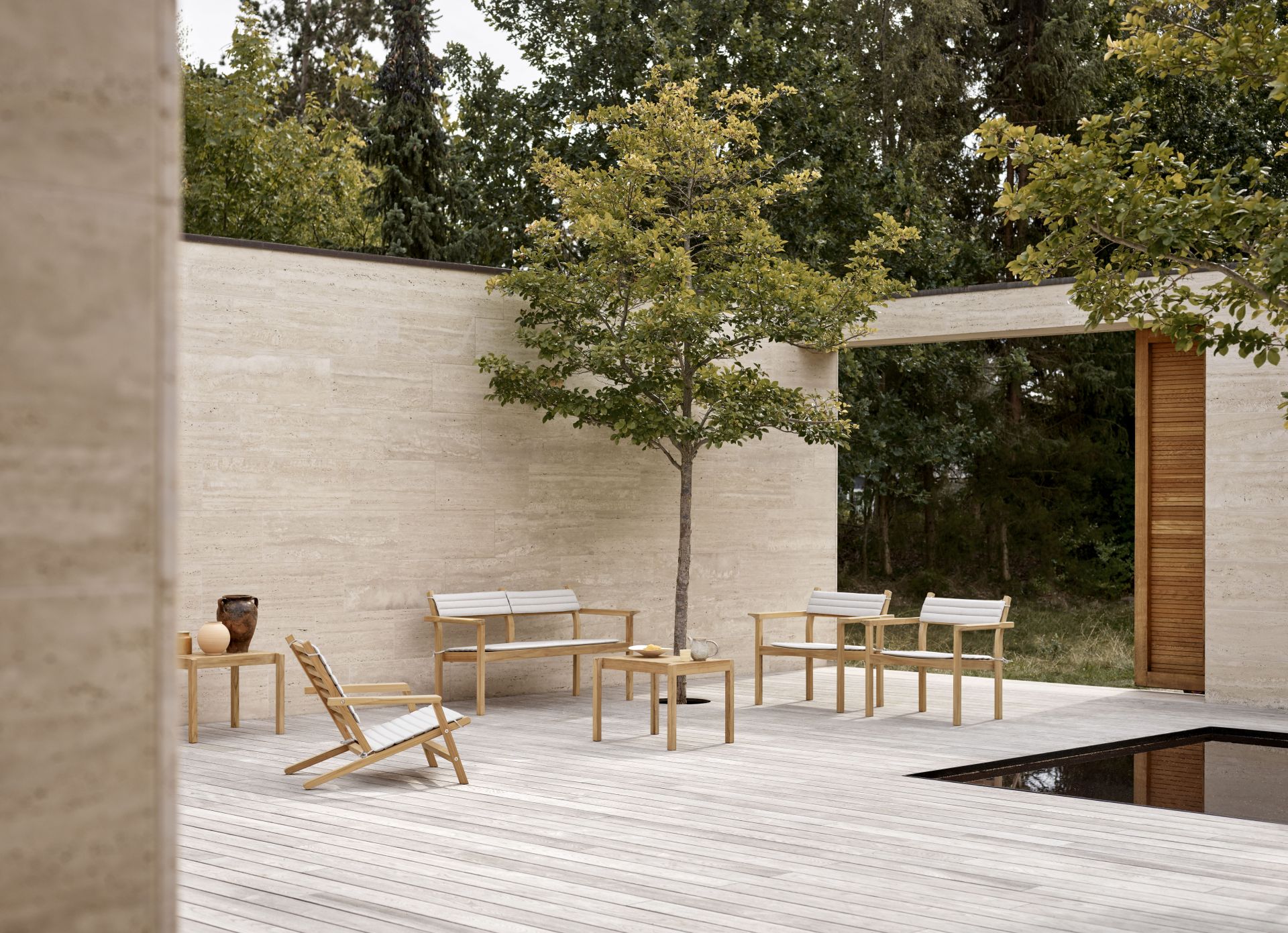 AH701 Lounge Sofa Teak Outdoor Carl Hansen & Søn