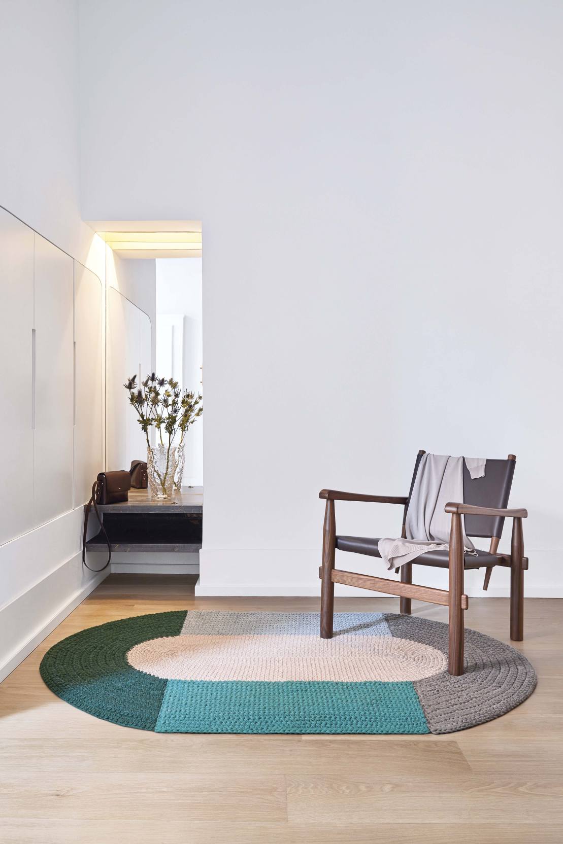 The Crochet Collection Embroidery Rug 180x100 cm Gan Beige