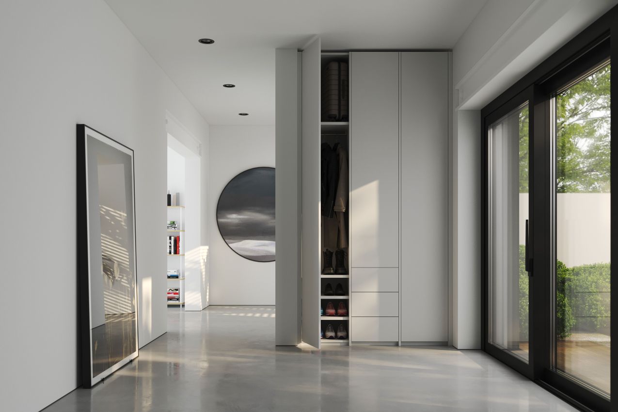 MODULAR PLUS wardrobe combination with 3 drawers Müller Möbelwerkstätten