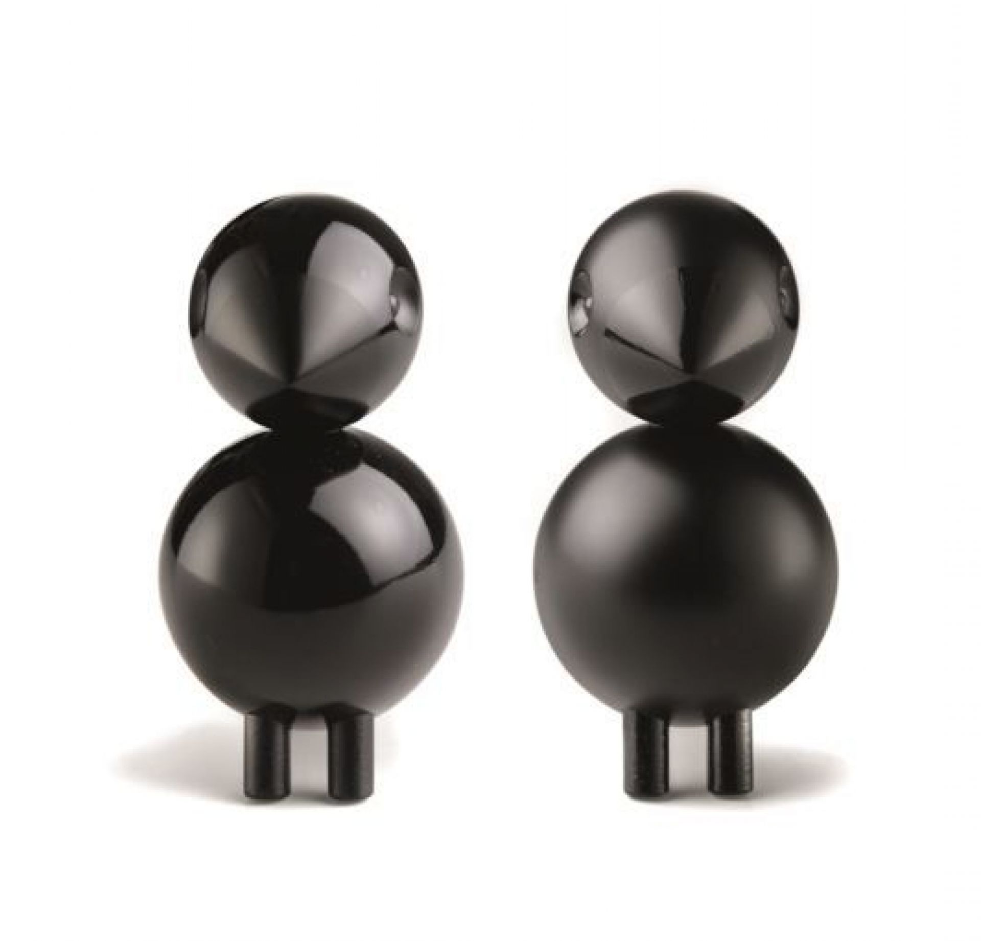 Lovebirds black wooden figures Kay Bojesen