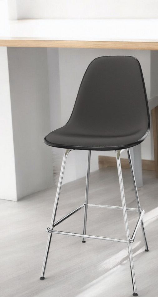 Eames Plastic Bar Stool Bar Stool Medium Fully upholstered Vitra 