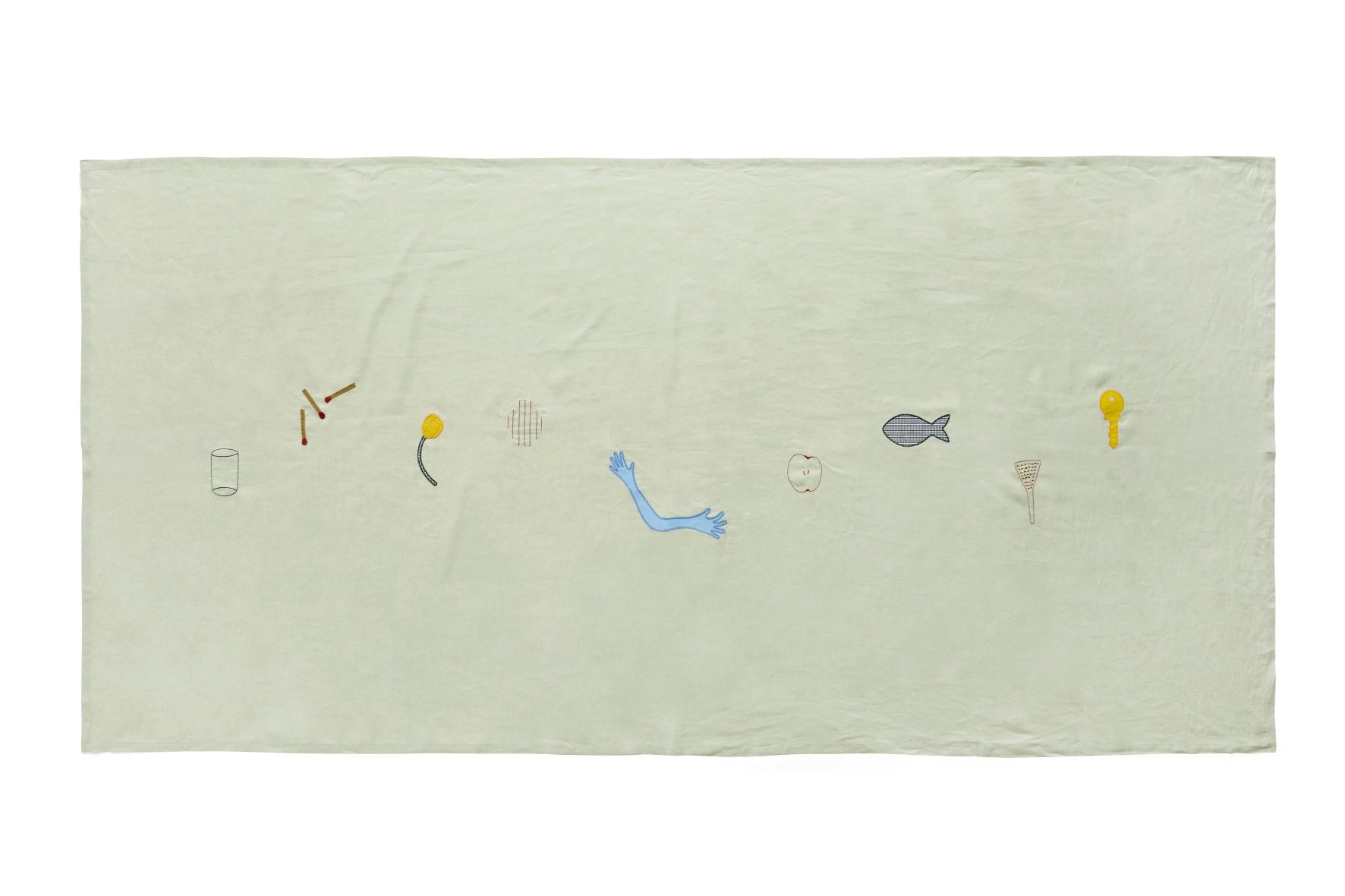 Sobremesa Tablecloth Green Hay SINGLE PIECE