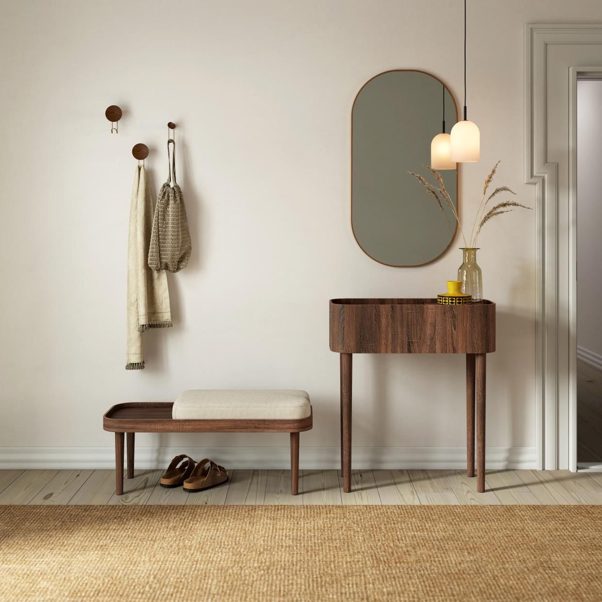 Serena Bench Bench dark stained oak novoform 