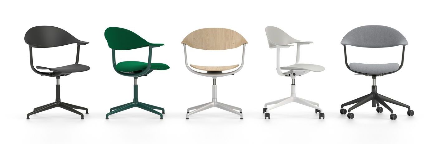 Mynt back and seat Plywood office swivel chair Vitra