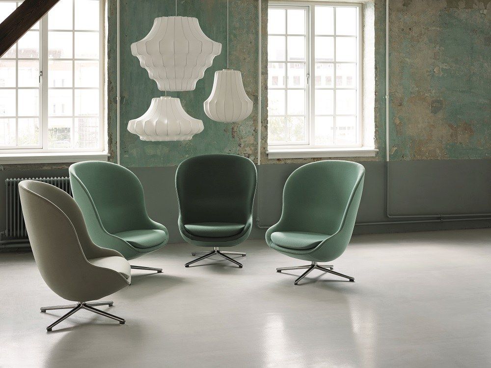 Hyg Lounge Chair High Swivel Armchair Normann Copenhagen
