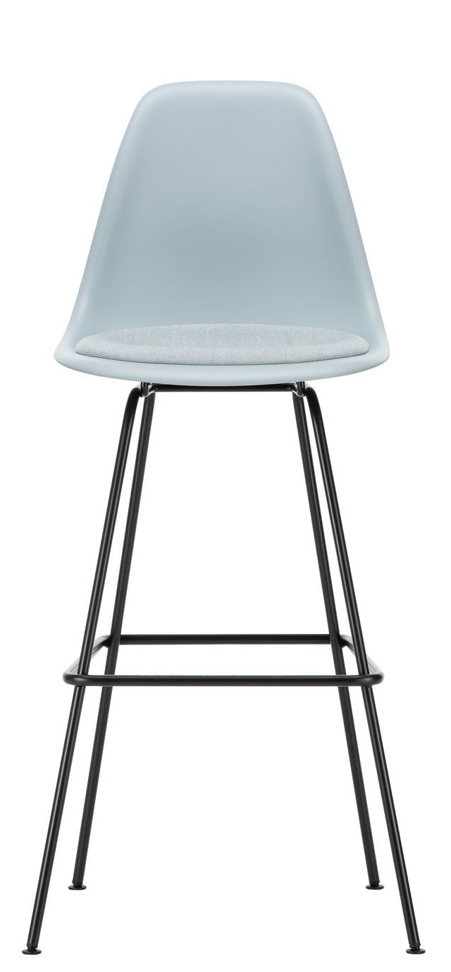 Eames Plastic Bar Stool Bar Stool High with seat cushion Vitra