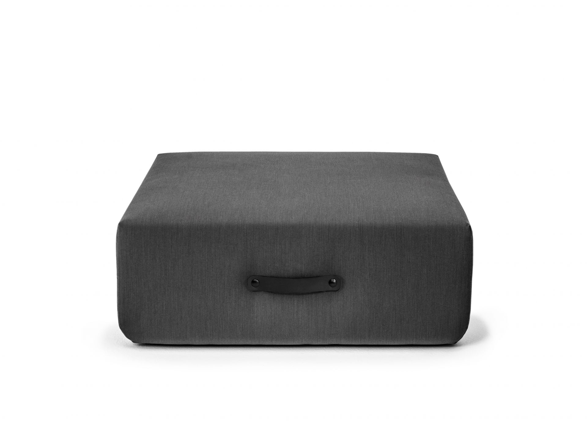 Miami Outdoor Sofa Stool Anthracite Conmoto Anthrazitfarbener Conmoto Miami Outdoor Hocker mit Tragegriff für Garten und Terrasse.