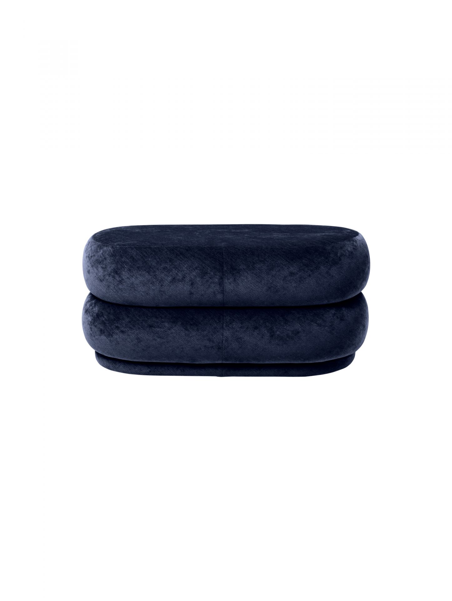 Pouf Oval Faded Velvet Stool Medium Ferm Living Forest