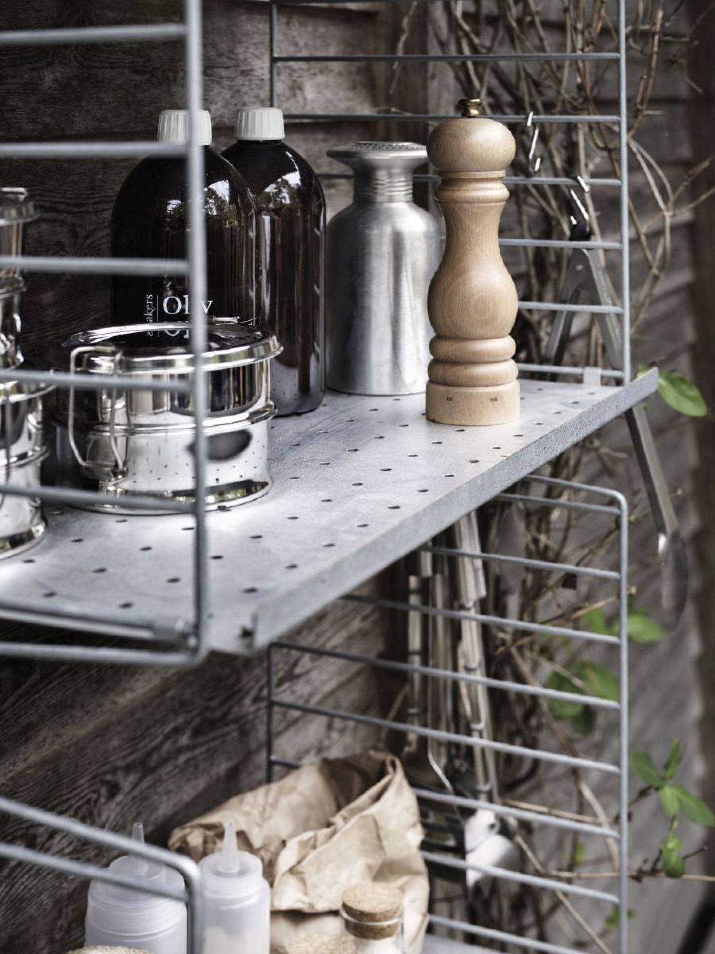 String Outdoor Wall Shelving System C String Furniture