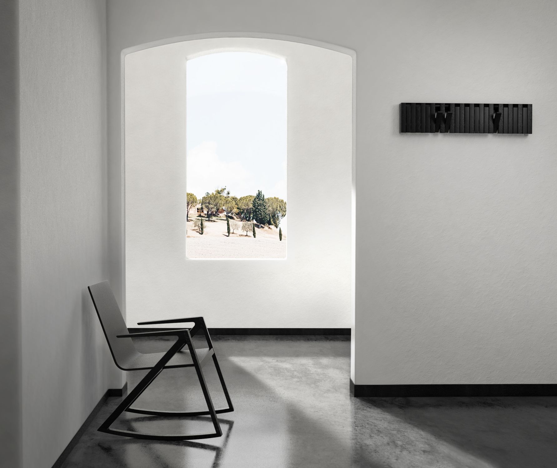 XYLO Wall coat rack Beech Lacquered White PER/USE