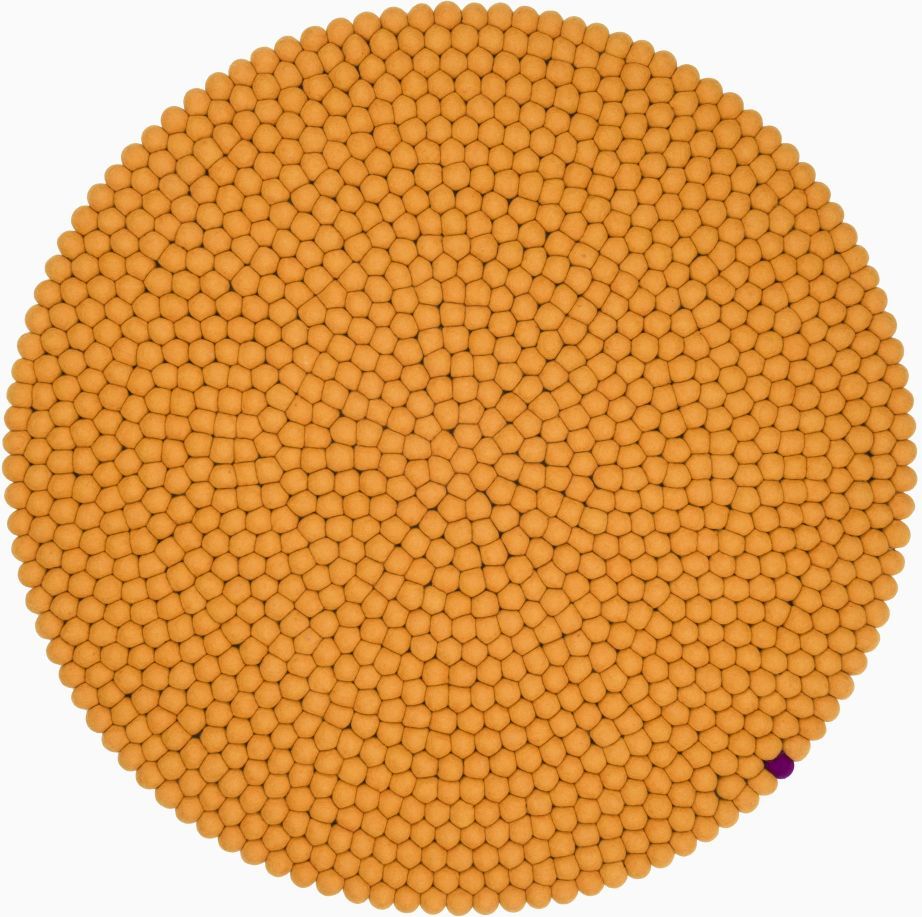 Big One Round Felt carpet Ø 300 cm myfelt Ochre yellow