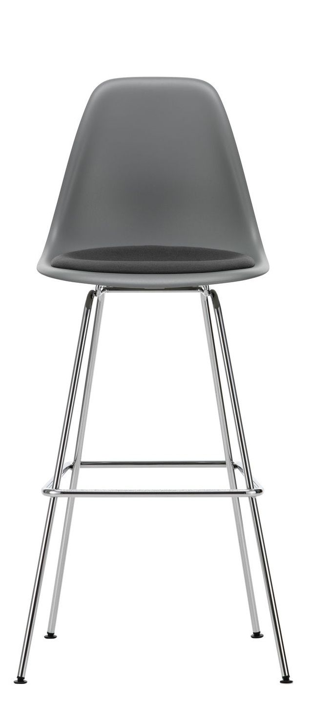 Eames Plastic Bar Stool Bar Stool High with seat cushion Vitra
