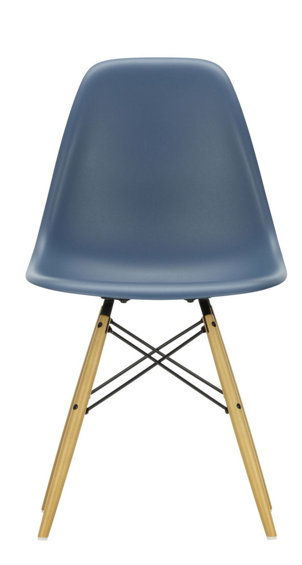 Eames Plastic Side Chair DSW Chair Vitra Maple yellowish - Sea blue