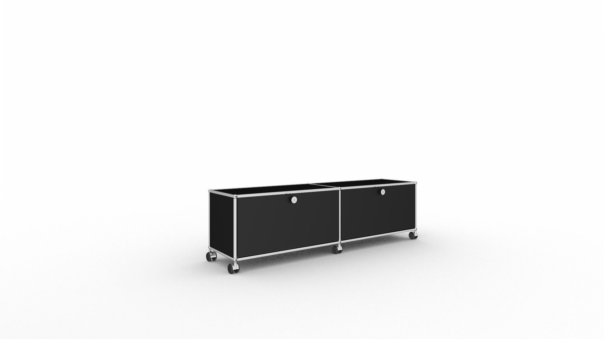 USM Haller schmales TV Lowboard schwarz