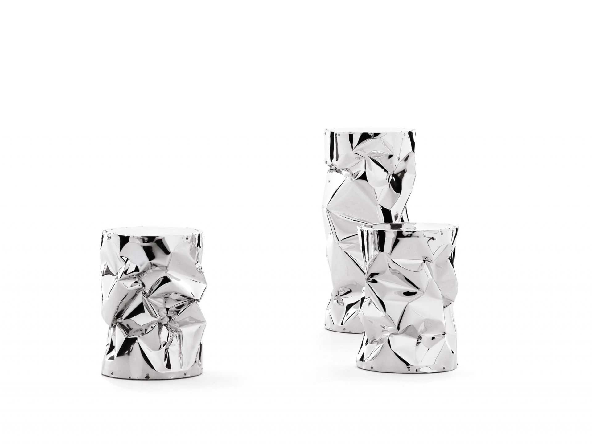 TAB.U Side Table / Stool Chrome Opinion Ciatti