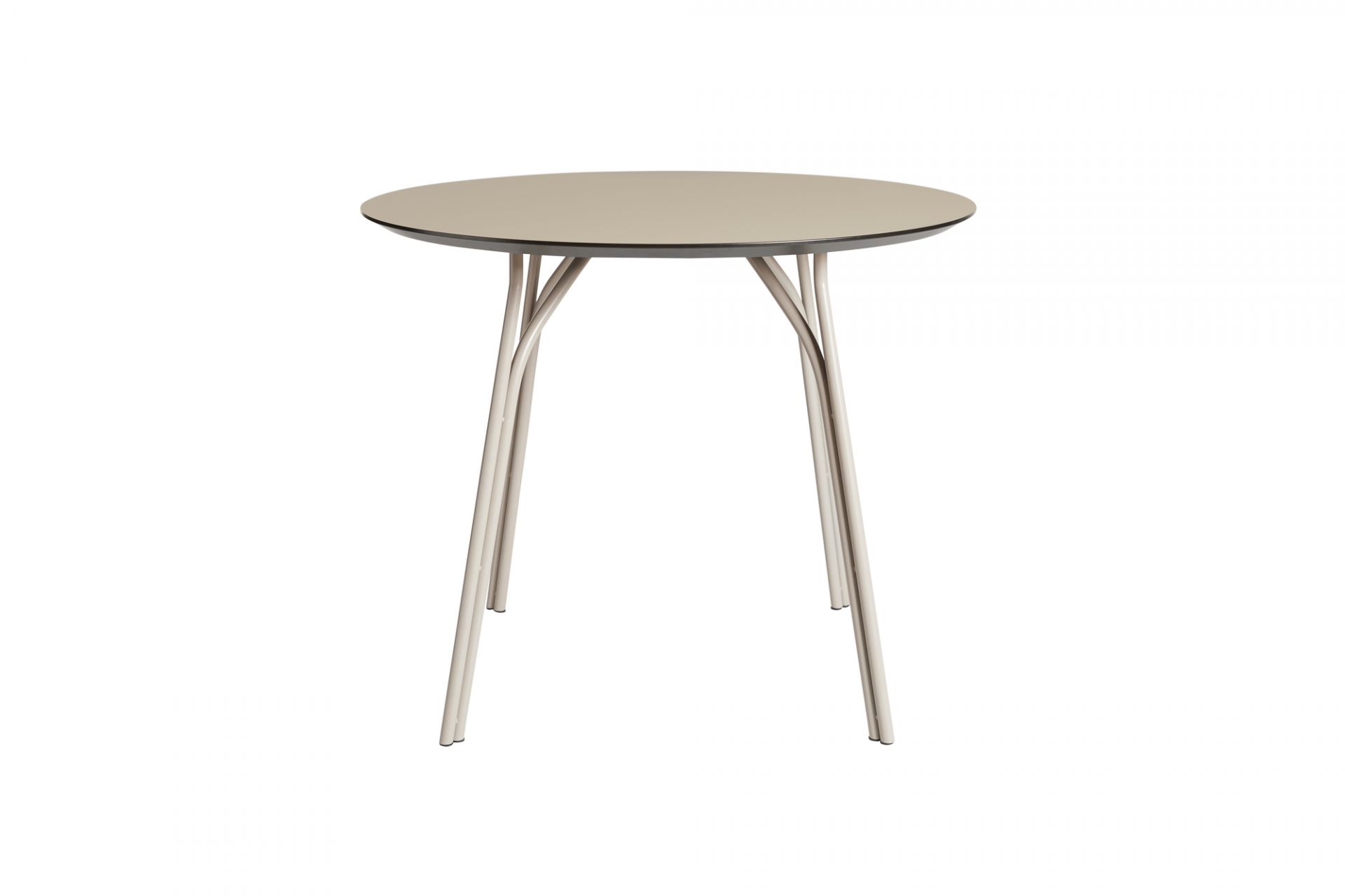 Tree Dining Table Ø90 Tabletop Beige Legs Black Woud