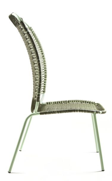 Cielo Lounge Chair High Lounge Chair High Outdoor ames Olive green - Pastel green