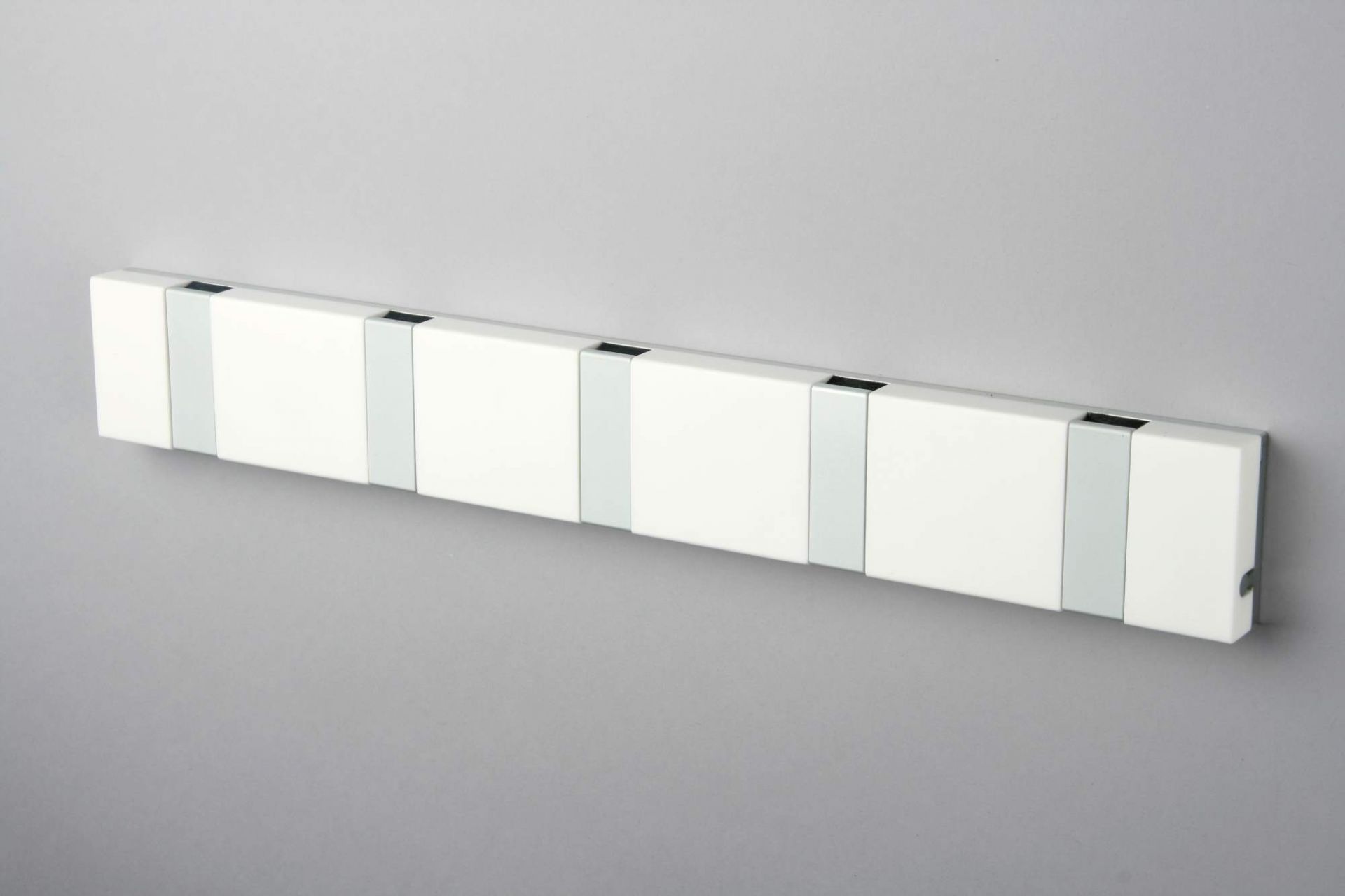 Knax Lite wall coat rack horizontal 5 hooks GREY Loca SINGLE PIECES