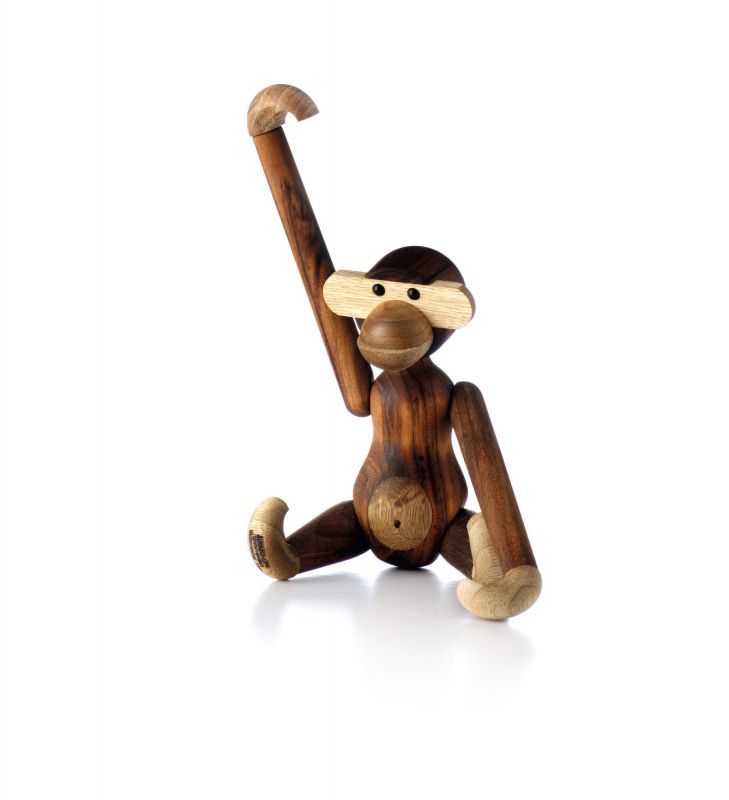 Monkey wooden figure teak small Kay Bojesen