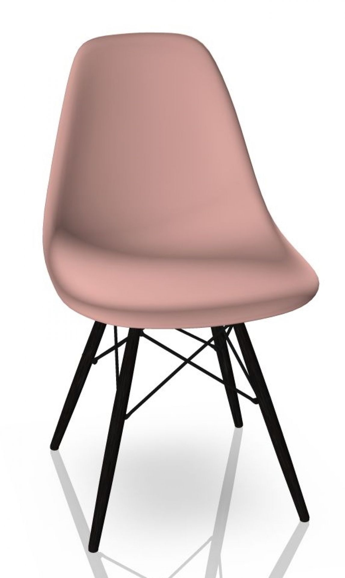 Eames Plastic Side Chair DSW Chair Vitra Maple black - tender pink
