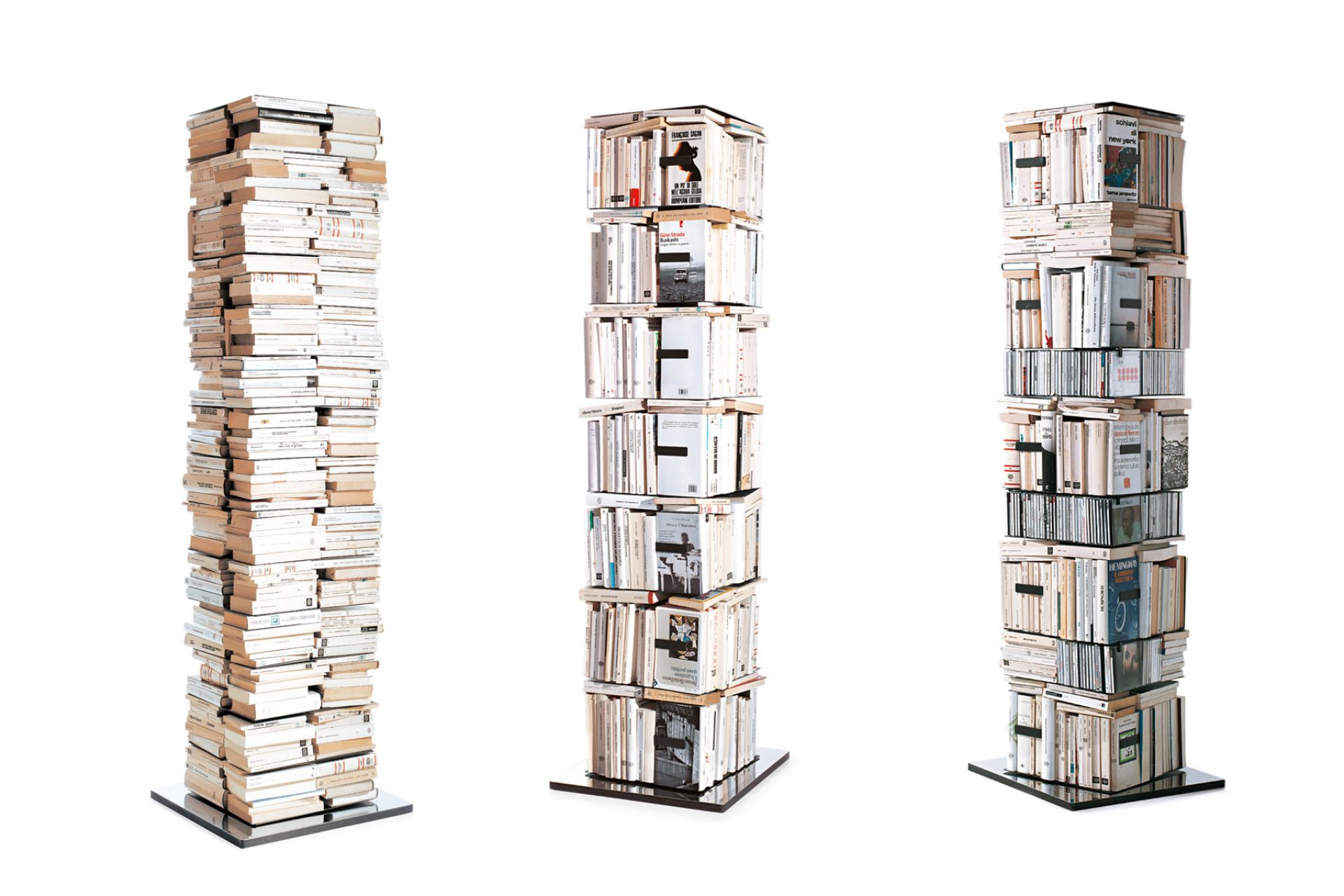 Ptolomeo x4 Kit B rotating books / CD column 110 Opinion Ciatti