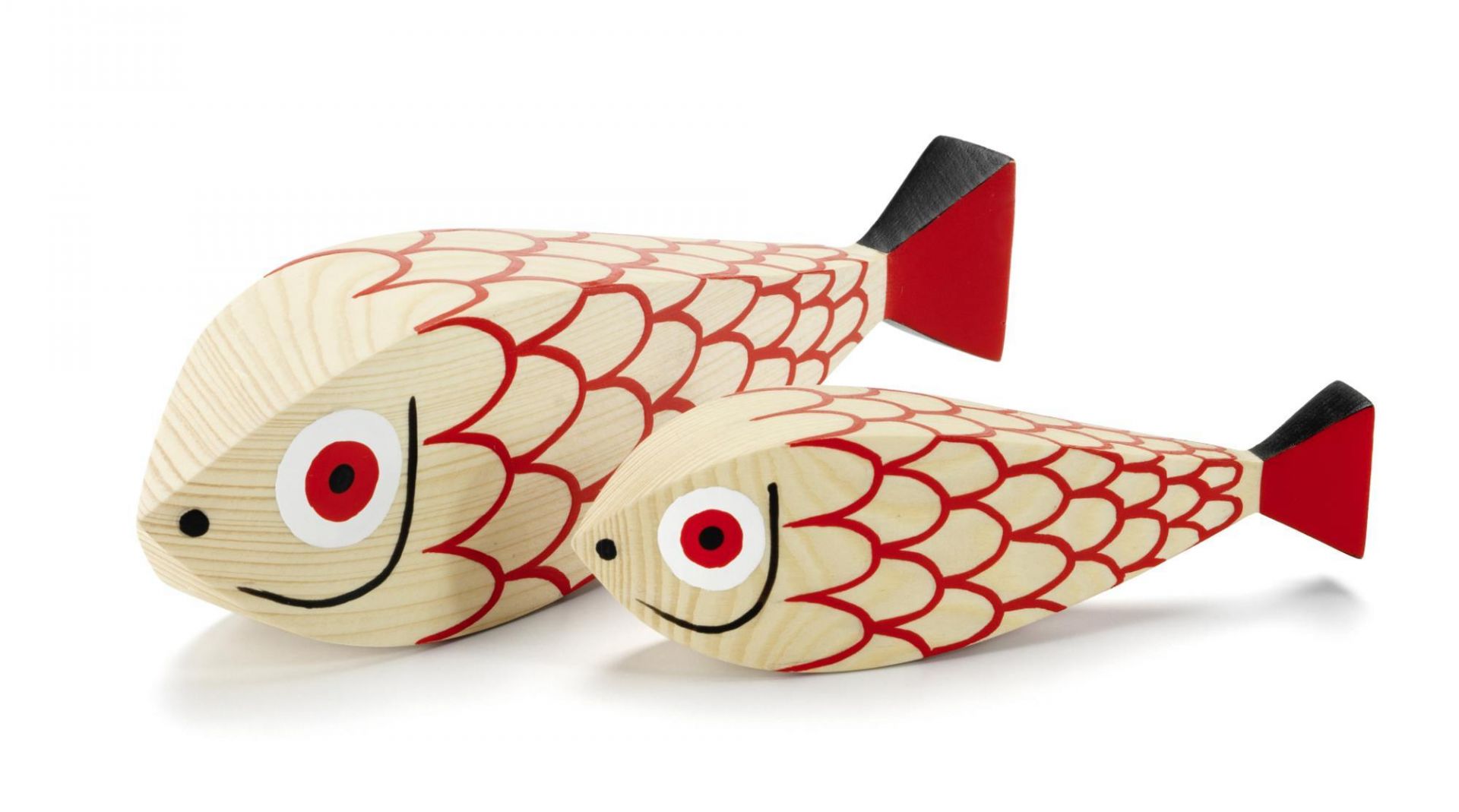 Wooden Dolls Mother Fish &amp; Child set of 2 Vitra